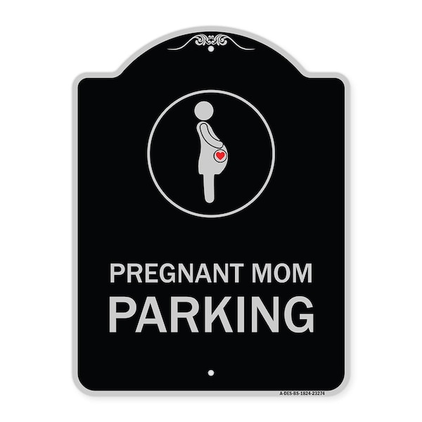 Signmission Pregnant Mom Parking With Graphic Heavy-Gauge Aluminum Architectural Sign, 24" x 18", BS-1824-23274 A-DES-BS-1824-23274 - main